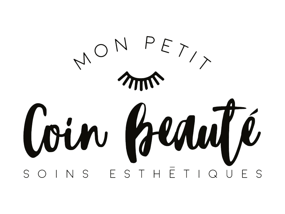 Logo Mon Petit Coin Beauté - Salon de Soins Esthétiques Logo Mon Petit Coin Beauté, soins esthétiques, avec une icône de cils élégante sur fond blanc.